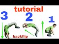 backflip en 5 Minutos TUTORIAL Fácil{como hacer giro hacia atrás}😱| Alexx 08