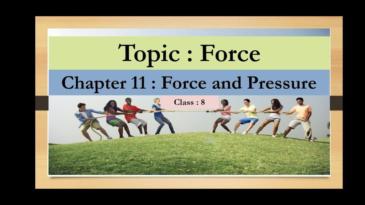 Force & Pressure part 1 Force class 8 # ...