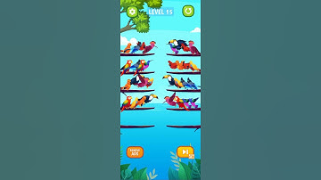Bird Sort Puzzle: 🐦🦜Level #15 Gameplay (Android, iOS) #Youtube  Shorts #PlayGo!