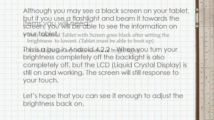 RCA Dual Core Tablet with Android 4.2.2 screen goes black after brightness set to lowest - DayDayNews