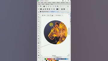 Making Tiger in Coreldraw 2024 | Animal character in Coreldraw #shorts