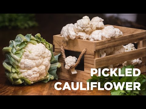 That old-fashioned homemade pickled cauliflower... Crunchy. Punchy. Tasty.