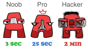 Alphabet Lore but i Draw It in 3 seconds, 25 seconds and 2 minute