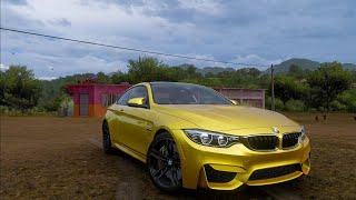 4K RELAXING DRIVE | BMW M4 Coupe | Austin Yellow Pure Sound | FH5