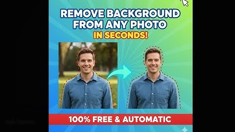 Remove Background from Any Photo in Seconds! | 100% Free & Automatic