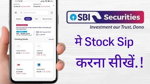 SBI Securities Me Stock Sip Kaise Kare!! How To Create Stock Sip In SBI Securities!!