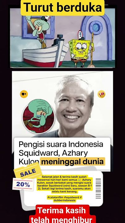 pengisi suara Squidward Indonesia tutup usia #feedshorts #shortvideo #spongebob #nikelodeon #viral