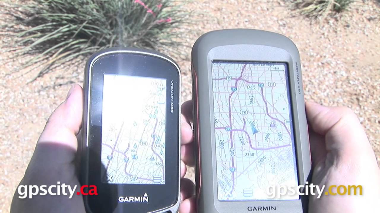 Breddegrad bomuld spisekammer Garmin Oregon 600 Series: Sunlight Viewing vs. Montana 600 Series with GPS  City - YouTube