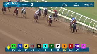 Marvelousmissmabel wins race 2 at Del Mar 9/7/26