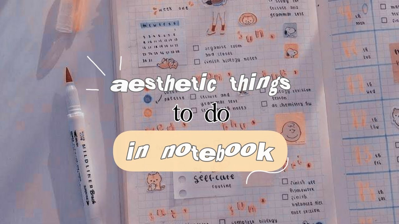 aesthetic things to do in notebook ✨🌻 #aestheticnotes 