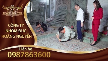 Đục thủ công tạo mẫu họa tiết Cổng Nhôm Đúc Đẹp ★ Nhôm Đúc Hoàng Nguyễn