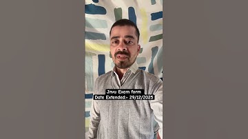 Jnvu Exam Form date Extended, Now 29/12 last date