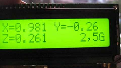 3 axis accelerometer demonstration