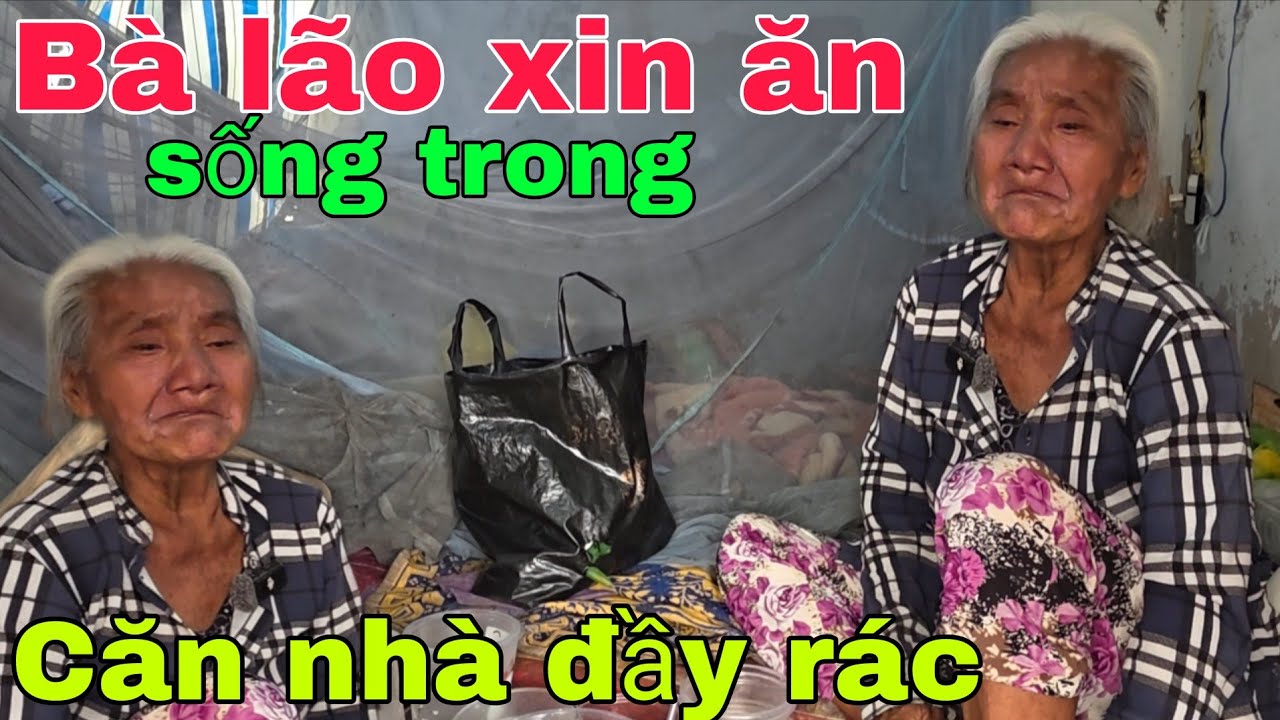 Trong căn nhà đầy rác Bà lão xin ăn sống một mình bữa đói bữa no. Nghĩa Phước Vlog 