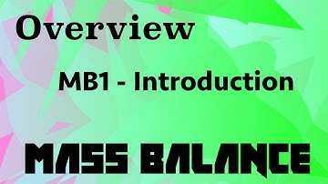 OVERVIEW of Block 1 - Introduction to Mass Balance