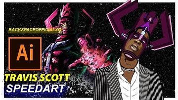 TRAVIS SCOTT x GALACTUS ADOBE ILLUSTRATOR 2020 SPEEDART