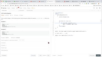 【每日一题】279 Perfect Squares, 06/09/2019