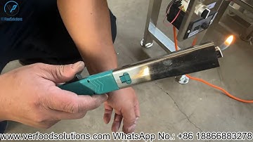 VERFOODSOLUTIONS How to Use a Lighter to Ignite a Gas Spring Roll Wrapper Machine