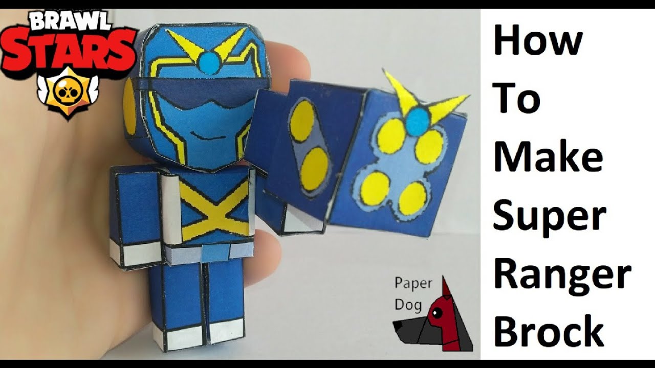 How To Make A Paper Super Ranger Brock Papercraft Toy Easy To Make Papercraft Brawl Stars Youtube - paper craft brawl stars