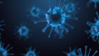 Virus Cells🦠Under Microscope Floating In Fluid With Blue Background Animated Video Clip🔥||Video Clip