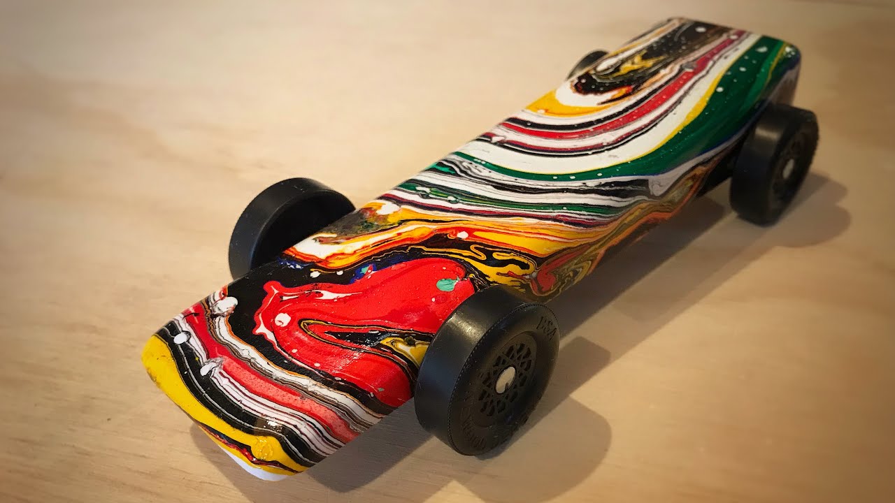 hydro-dipped-pine-wood-derby-car-youtube