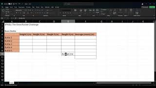 SPH3U - Using Excel for Rockets