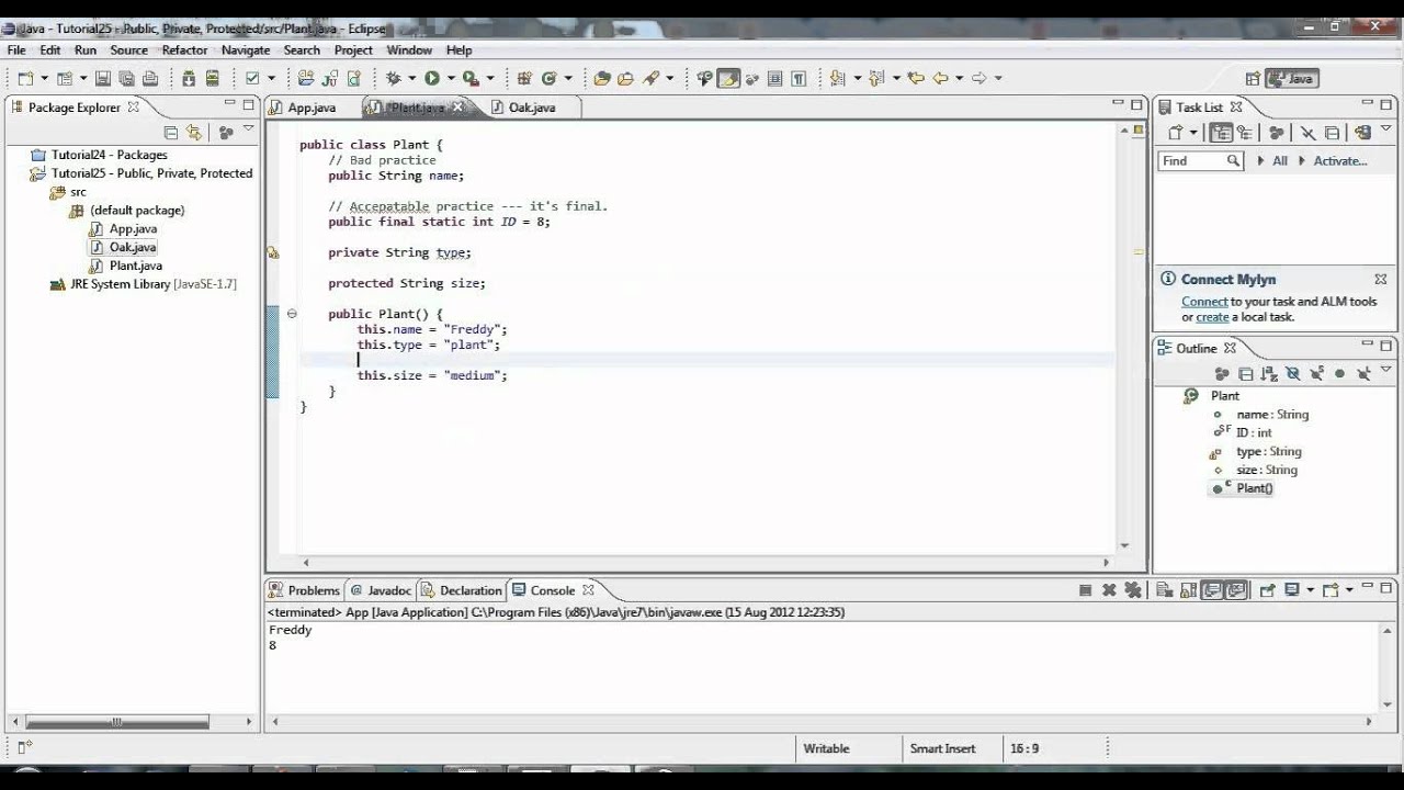 Learn Java Tutorial for Beginners, Part 25: Public, Private and ...
