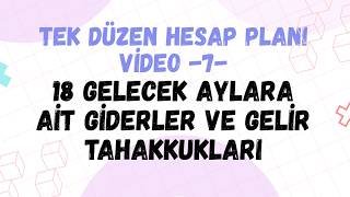 Vi̇deo 7 - 18 Gelecek Aylara Ai̇t Gi̇derler Ve Geli̇r Tahakkuklari