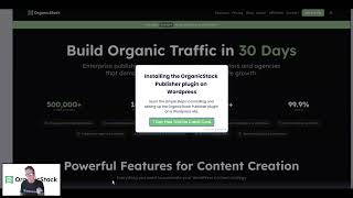 Getting Started, Installing the Organic Stack Wordpress Plugin - Free Trial, No Credit Card.