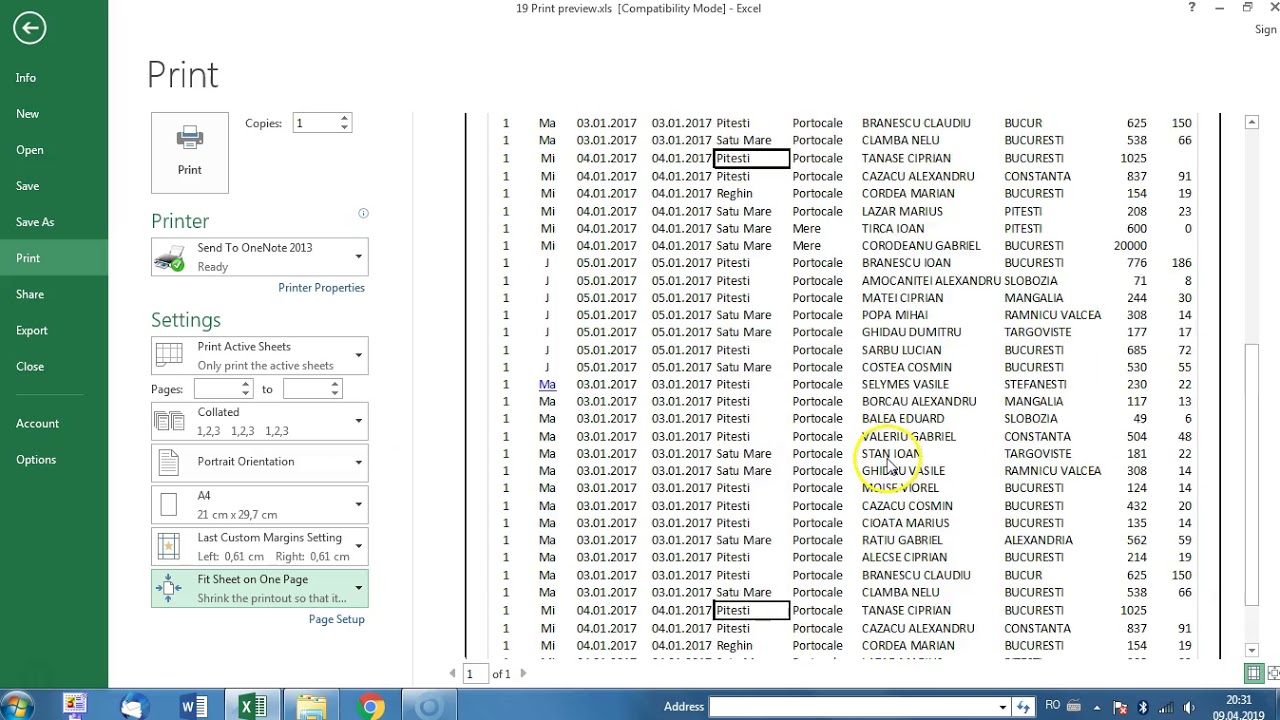 XLS 28 Print preview - YouTube