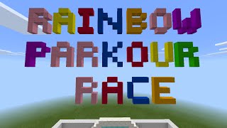 Minecraft|Rainbow Parkour Race! screenshot 2