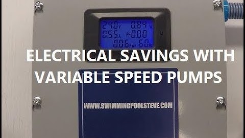 Variable Speed Pump Electrical Savings