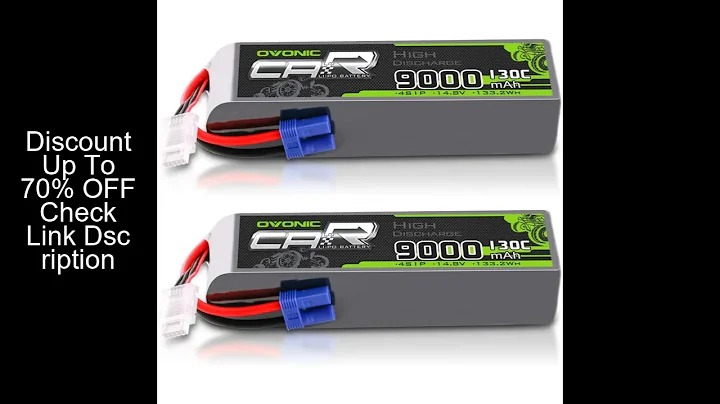 OVONIC 4S LiPo Battery 9000mAh 14.8V 130C RC Battery with EC5 Connector (2 Pack)