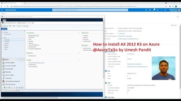 How to install AX 2012 R3 on Azure @AzureTalks by Umesh Pandit