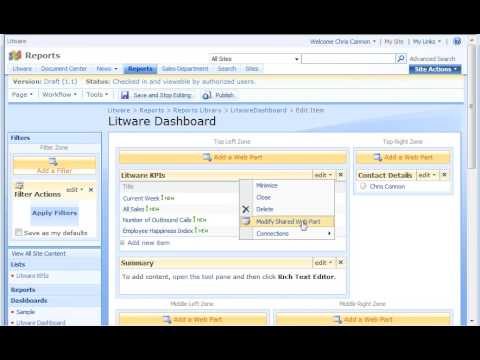 Office SharePoint Server 2007 Demo: Display KPIs in a dashboard - YouTube