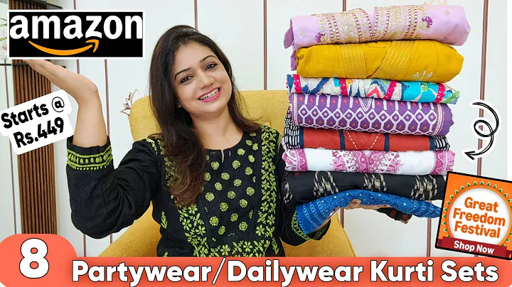 Huge 8 Amazon Partywear/ Cotton Kurta Set Haul| New Co-ord Set & Kurti Haul| Amazon Freedom Sale