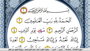فضل سورة الفاتحة في استجابة الدعاء _  برواية قالون عن نافع المدني   #أحمد_الطرابلسي