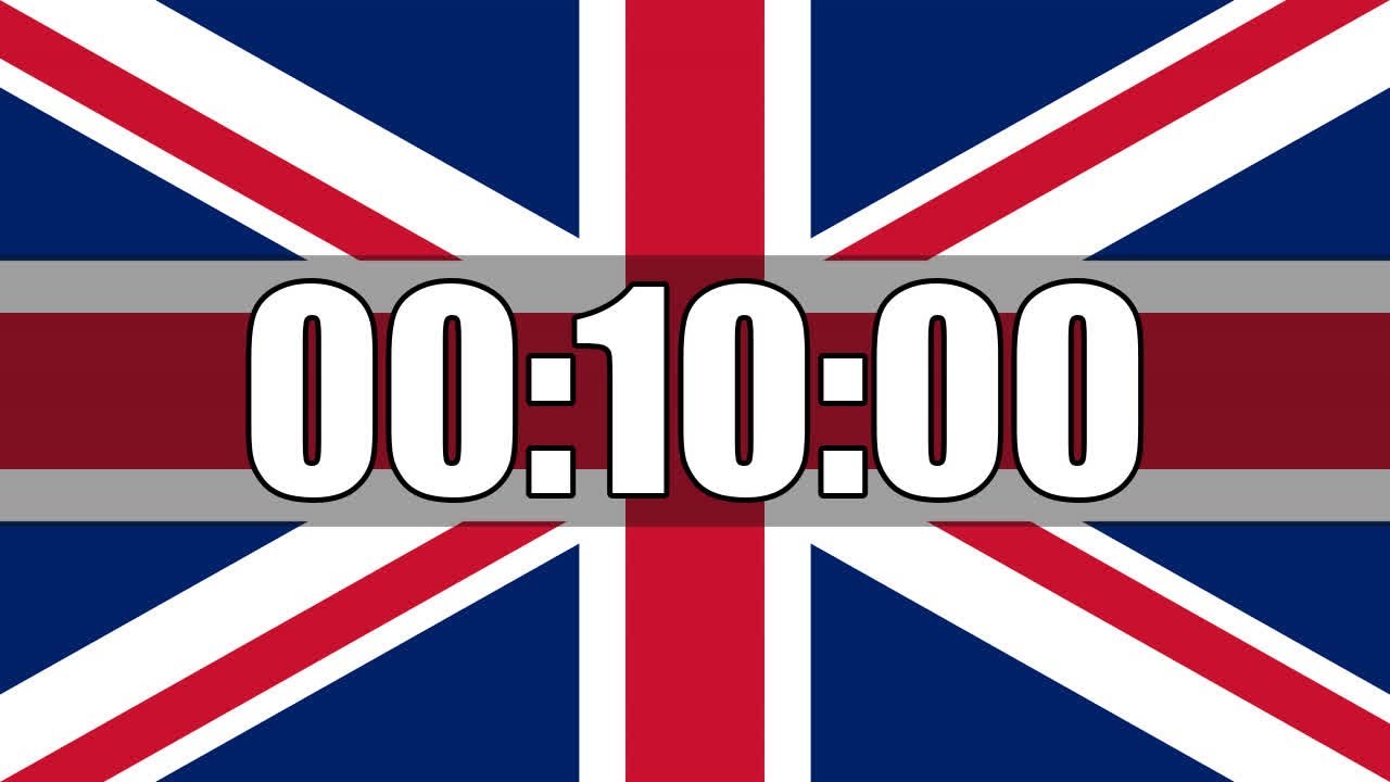 10 Minutes Countdown Timer Curated on United Kingdom Flag Ultra Focus ...