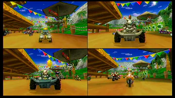 Mario Kart Wii (4-Players) - Critical Races with 24 racers!!!