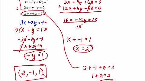 PRE CALC SECTION 11.1 SYSTEMS OF EQUATIONS WITH 3 VARIABLES