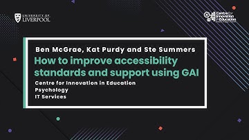 How to improve accessibility standards and support using GAI