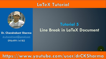 Line Break in LaTeX Document