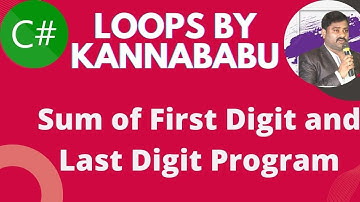 Sum of First Digit and Last Digit-7