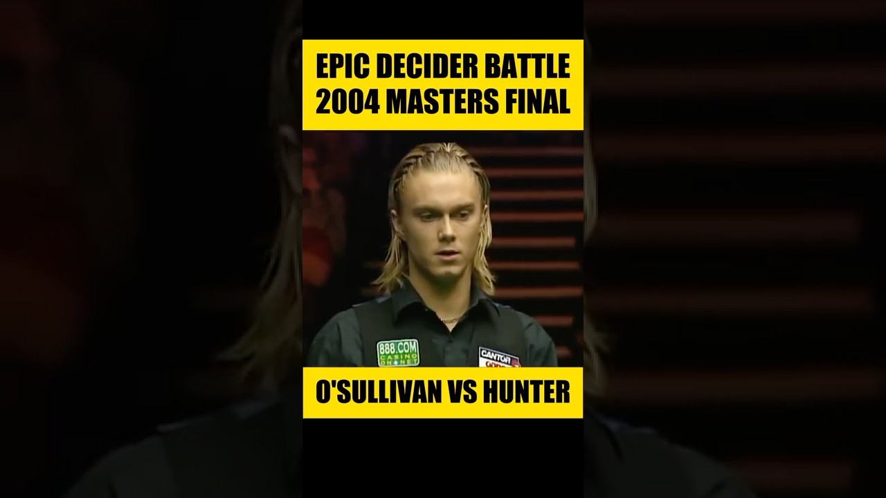 Эпическая решающая битва 😱🔥 | Пол Хантер против Ронни О’Салливана | Финал Masters 2004