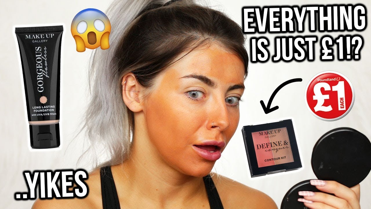 TESTING POUNDLAND MAKEUP!? £1 A PRODUCT!? FULL FACE OF FIRST IMPRESSIONS