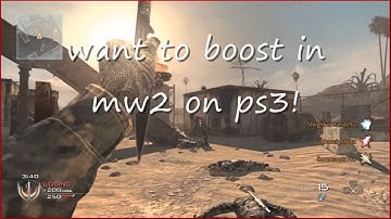 how to boost in mw2 ps3