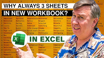 Excel - Why Have Three Worksheets In Every New Excel Workbook? Episode 921