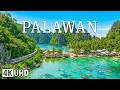 Peaceful Palawan Philippines 4K 🇵🇭 | Relaxing Music with Tropical Beaches and Crystal Clear Waters