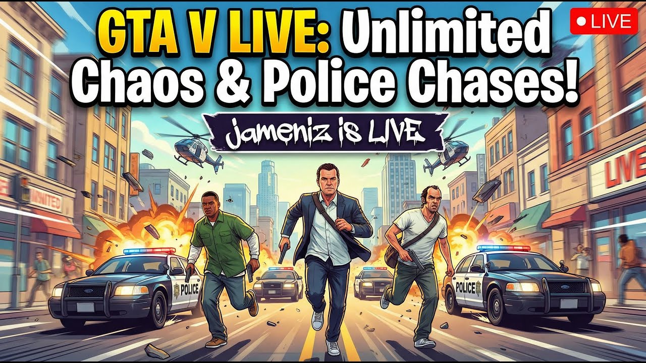 🔴 GTA V LIVE: Unlimited Chaos & Police Chases in Los Santos! DAY 7 (No ...