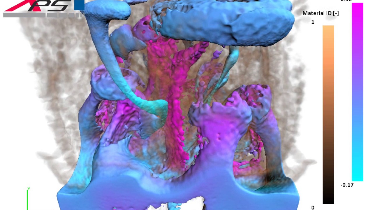 SPH simulation of multiphase heating - YouTube